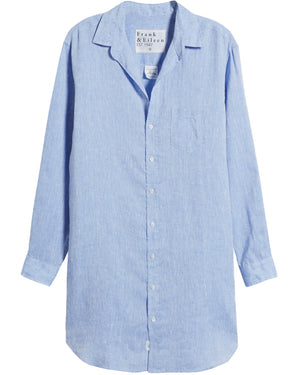 Light Blue Linen Mary Shirt Dress