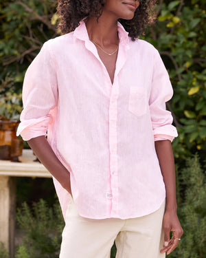 Light Pink Linen Eileen Button Up Shirt