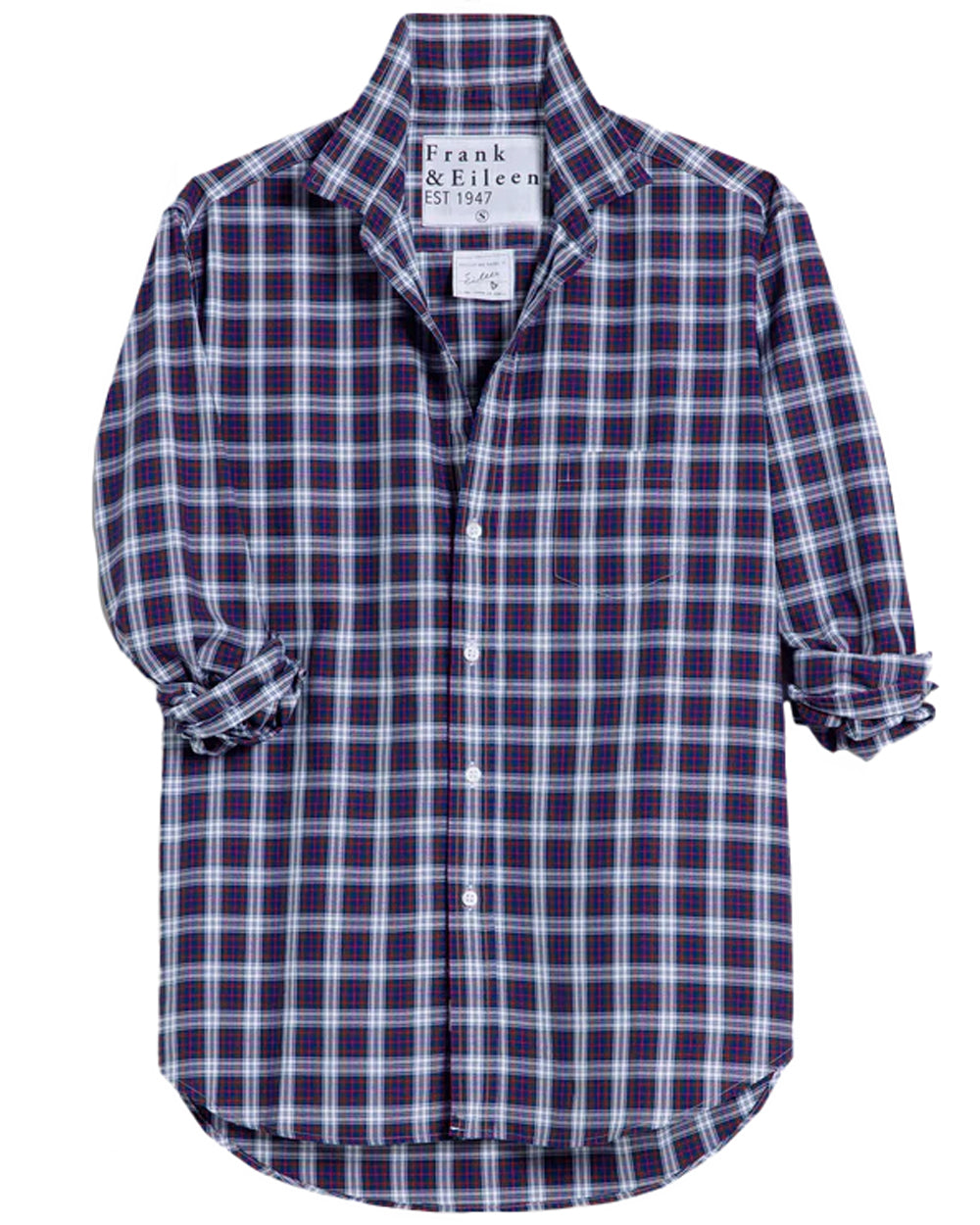 Navy and Red Plaid Eileen Button Up Shirt