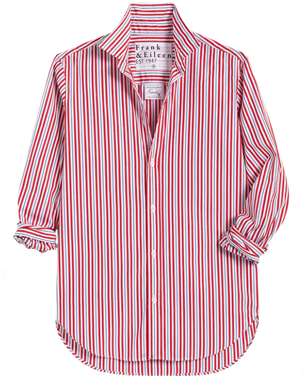 Red and Blue Stripe Frank Button Up Shirt