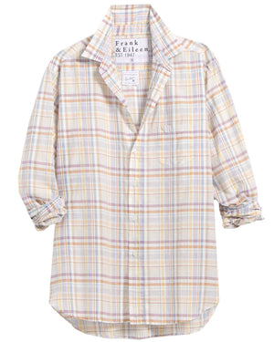 Sand and Purple Plaid Eileen Button Up Shirt