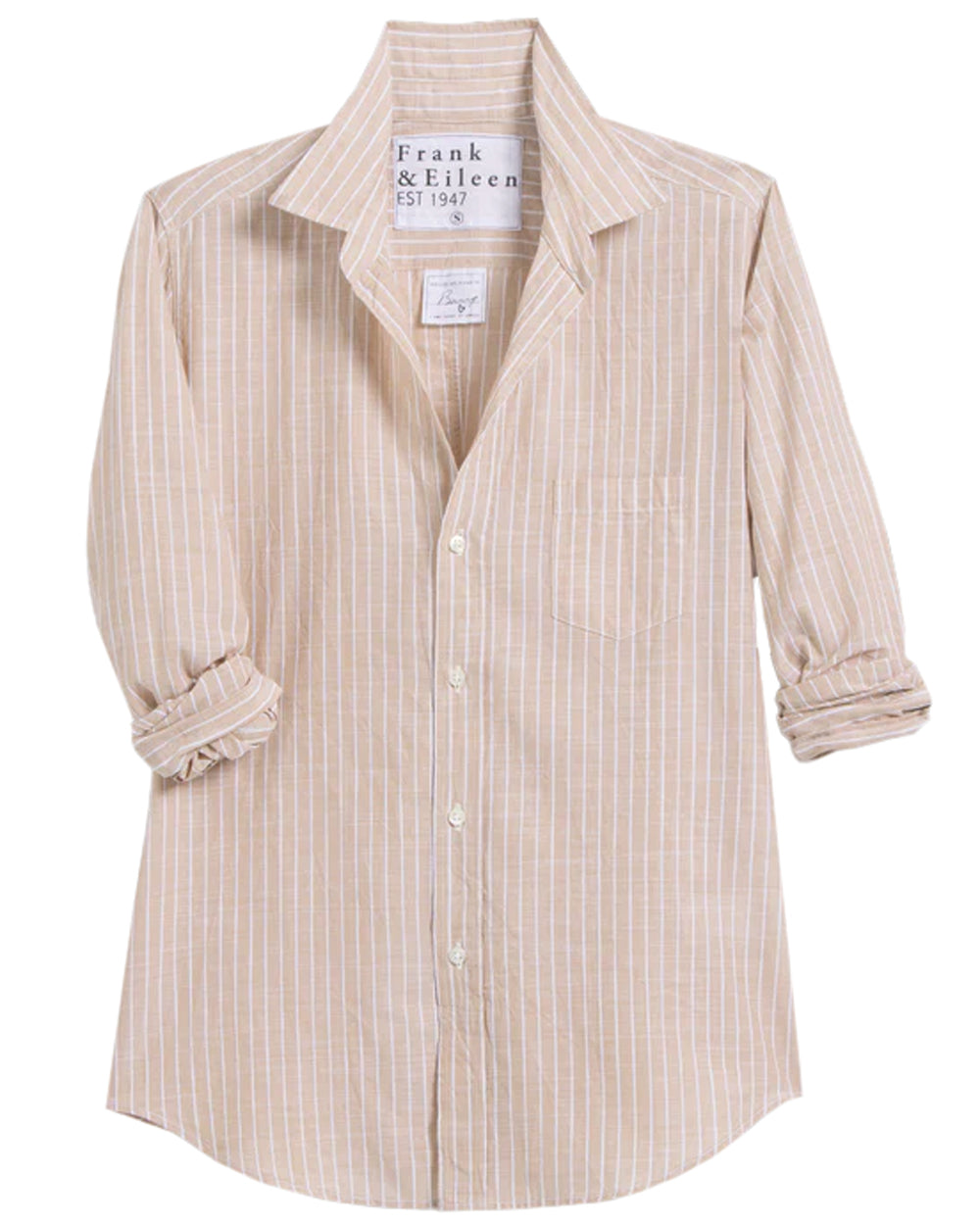 Sand Stripe Linen Barry Button Up Shirt