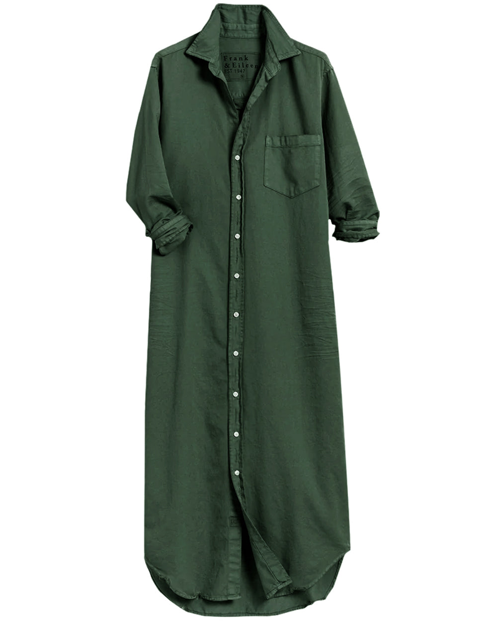 Vintage Green Rory Maxi Shirtdress