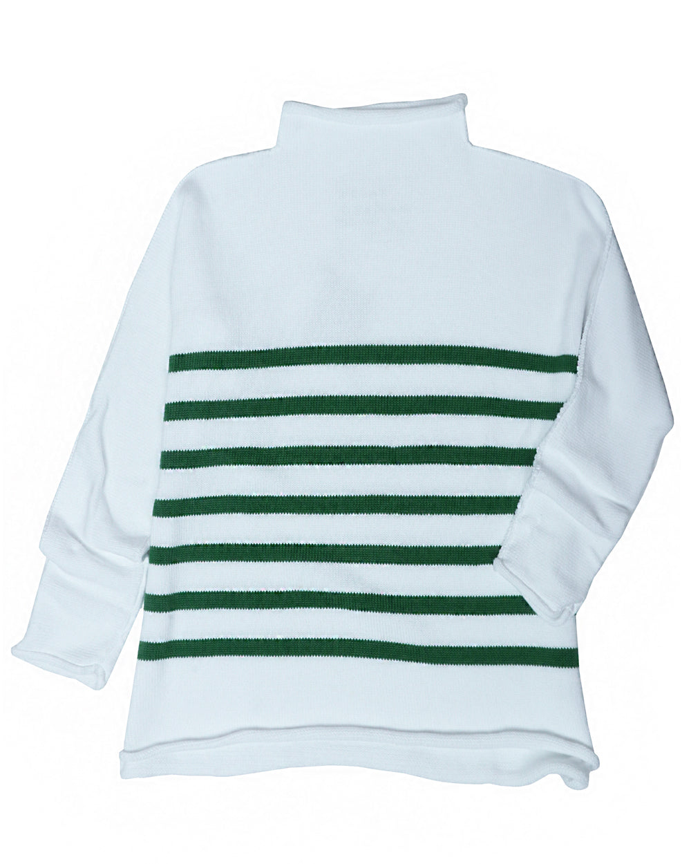White and Clover Stripe Monterey Sweater