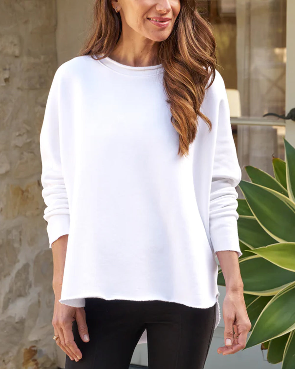 White Anna Long Sleeve Capelet