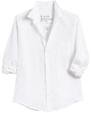 White Linen Barry Button Up Shirt