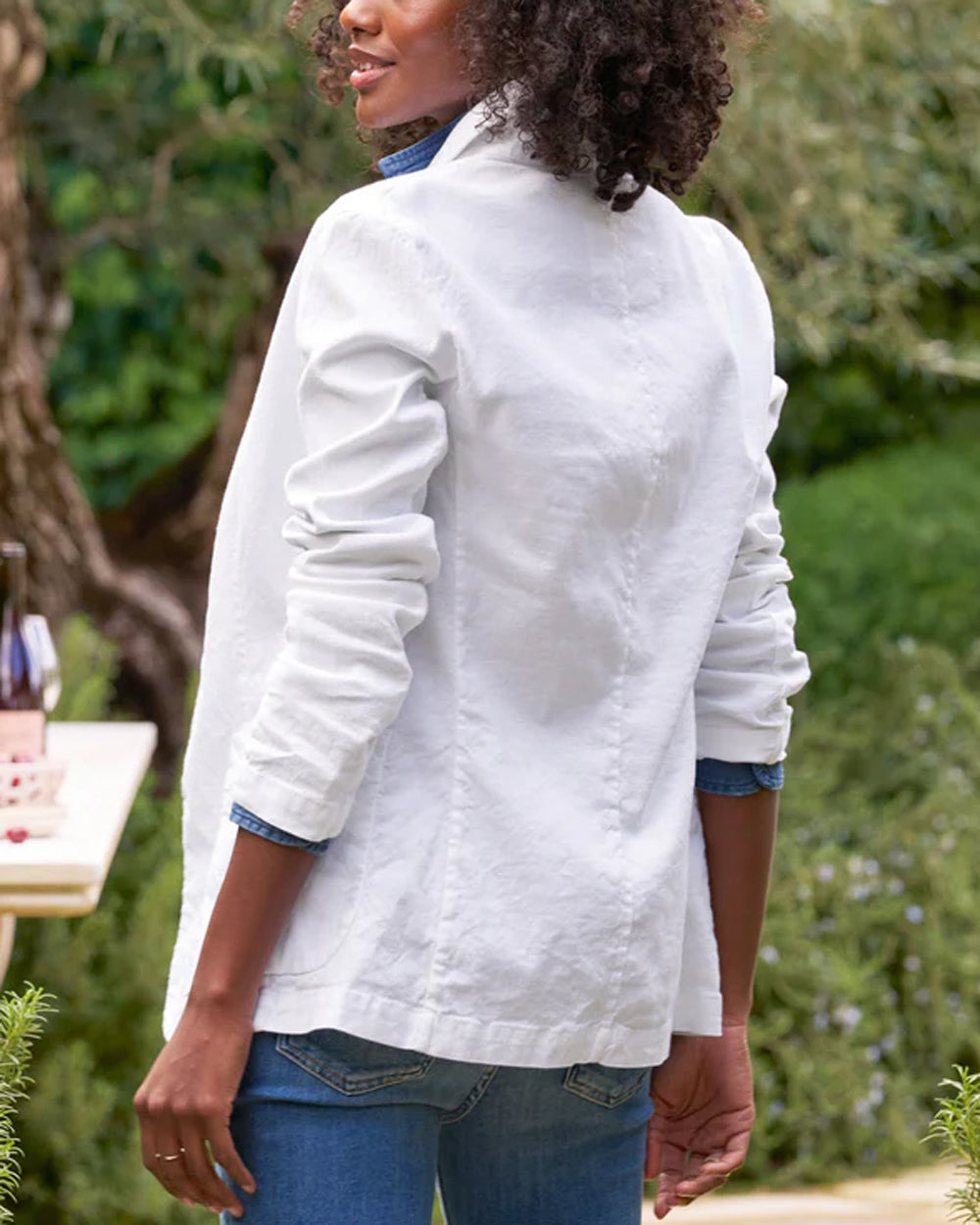 White Linen Dublin Tailored Blazer