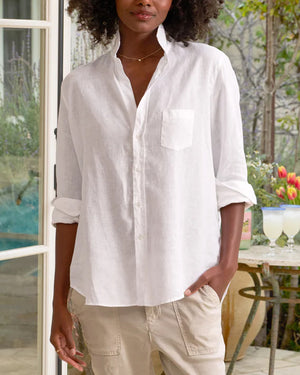 White Linen Eileen Button Up Shirt