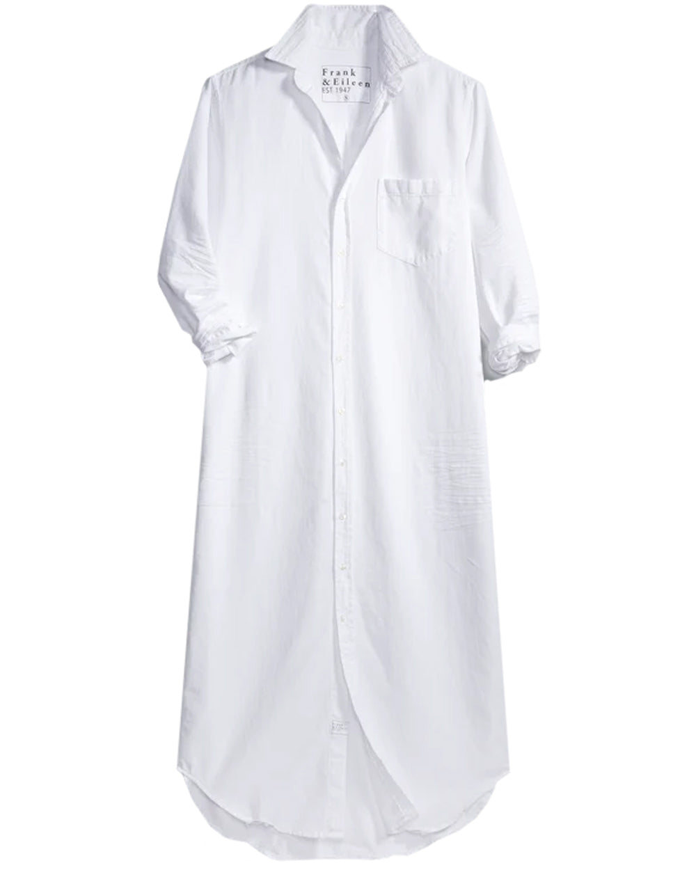 White Tattered Denim Rory Maxi Shirt Dress