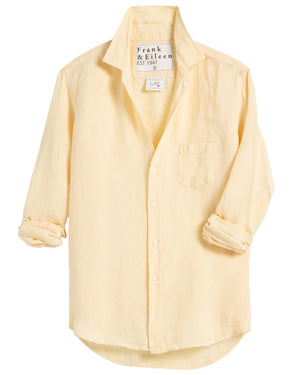 Yellow Stripe Linen Eileen Button Up Shirt