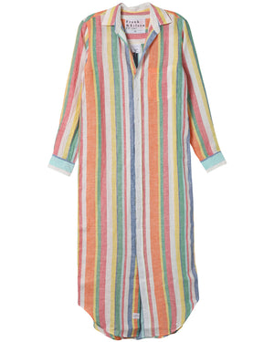 Multicolor Stripe Rory Maxi Shirtdress