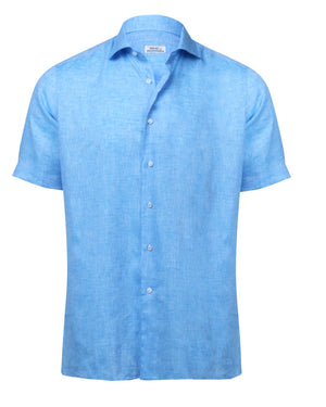 Sky Blue Short Sleeve Lione Sportshirt