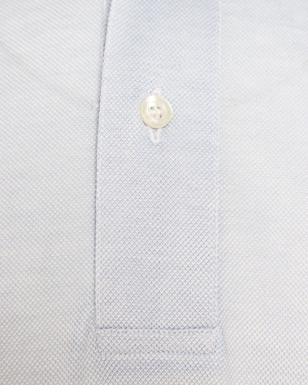 Light Blue Cotton Knit Short Sleeve Polo