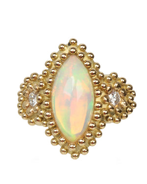 Opal and Diamond Marquis Toujours Ring