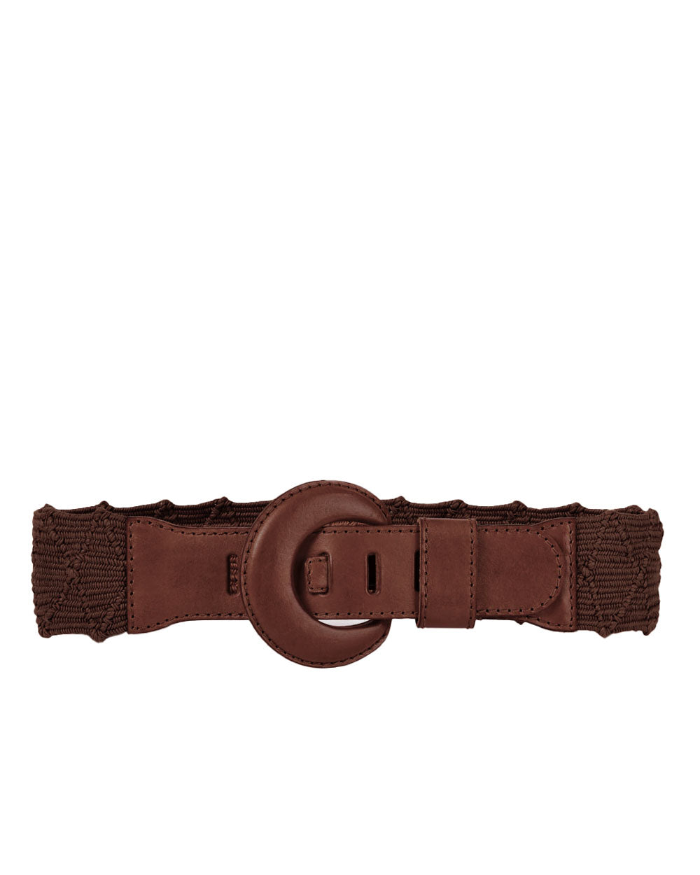 Naxos Elastic Belt in Chocolate Brown