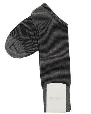 Black and Grey Midcalf Socks