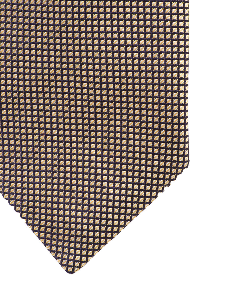 Geoff Nicholson Gold and Black Square Micro Print Silk Tie – Stanley ...