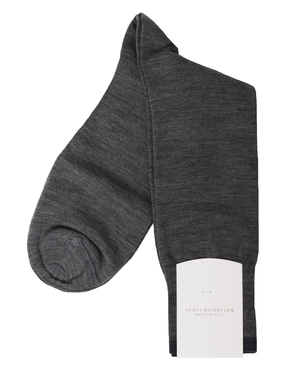 Grey Wool Midcalf Socks