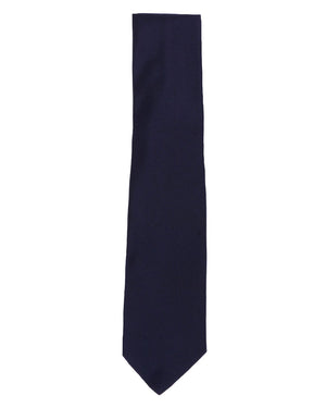 Navy Blue Satin Silk Tie