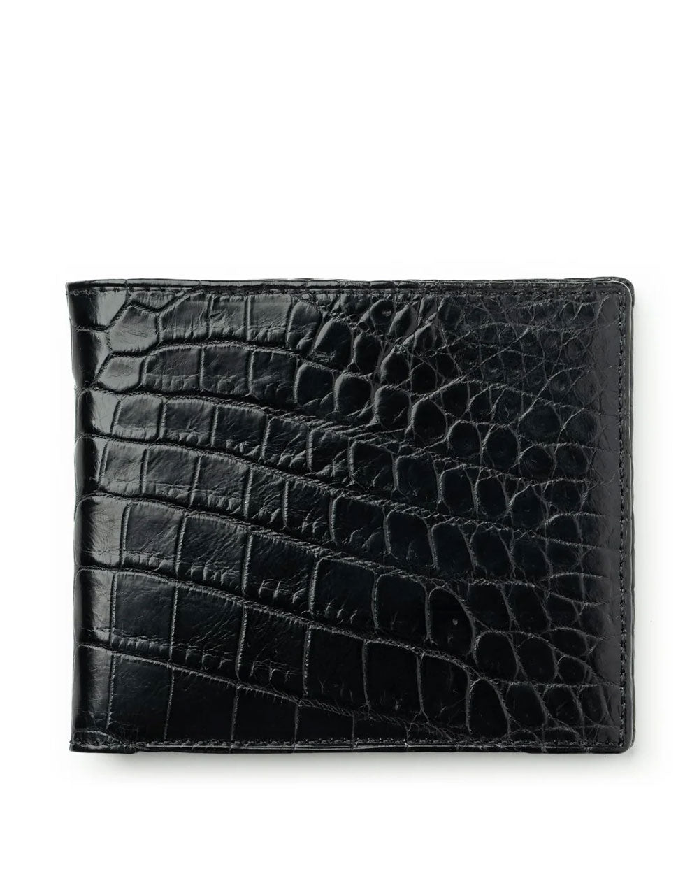 Classic Wallet No. 101 in Black Crocodile