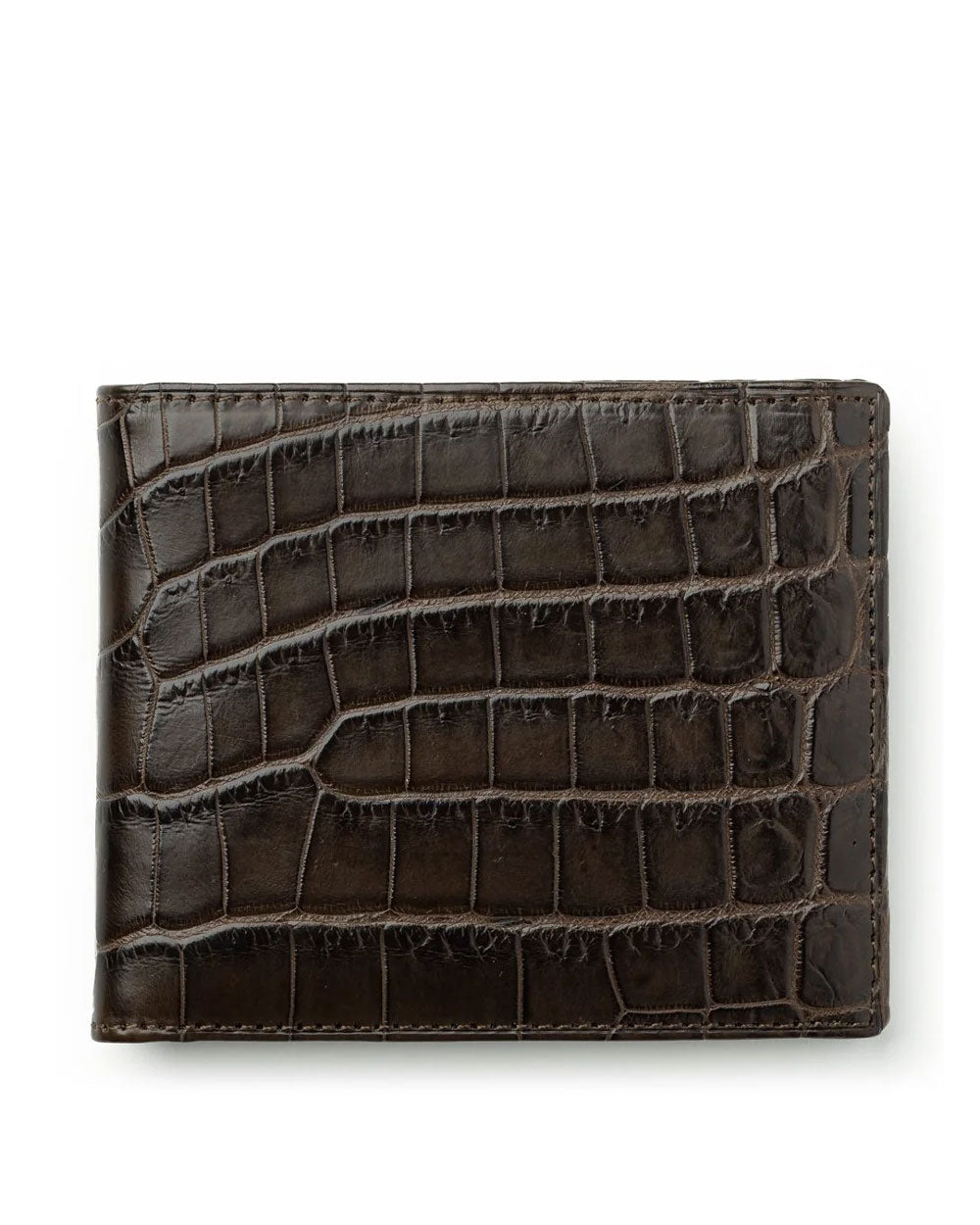 Classic Wallet No. 101 in Walnut Crocodile