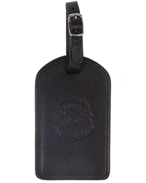 Luggage Tag No. 100 in Black Leather