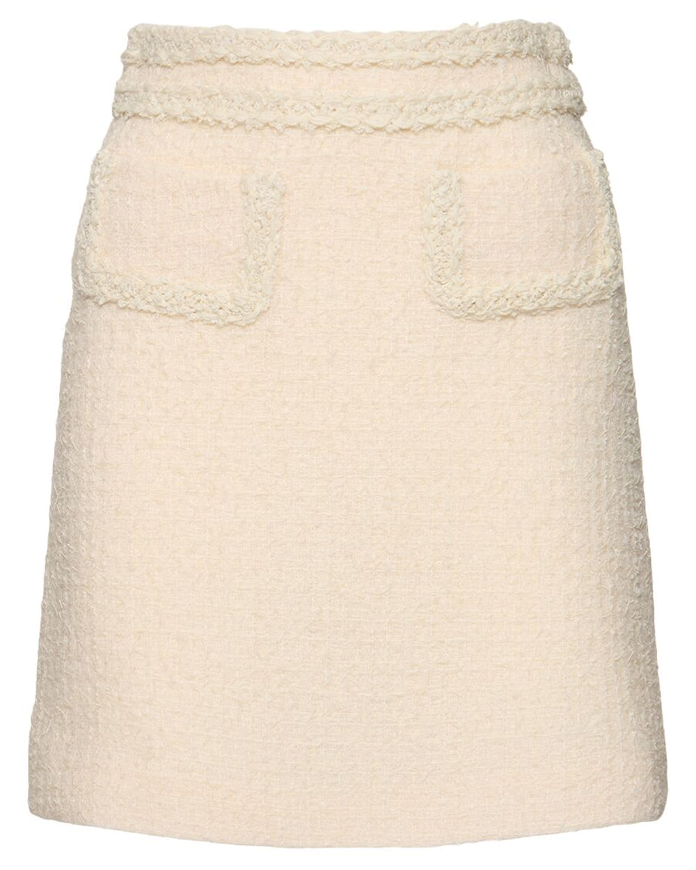 Ivory Boucle Mini Skirt