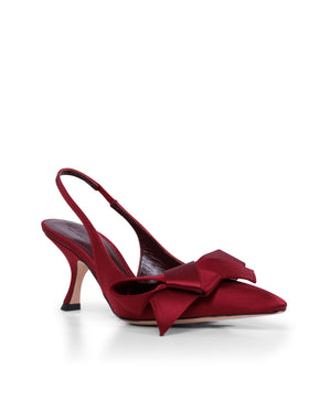 Tista V 75mm Slingback Pump in Ruby