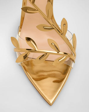 Metallic Branch Sandal in Gold