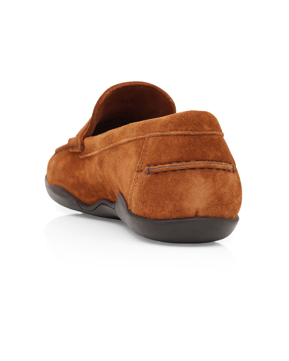 Suede Basel Kudu Penny Loafer in Tobacco