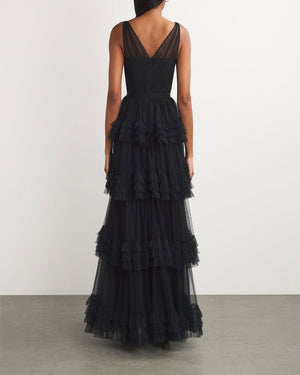 Black Tulle Caitlin Gown