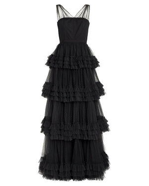 Black Tulle Caitlin Gown