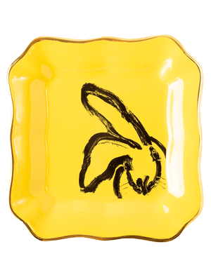 Yellow Bunny Portrait Plate