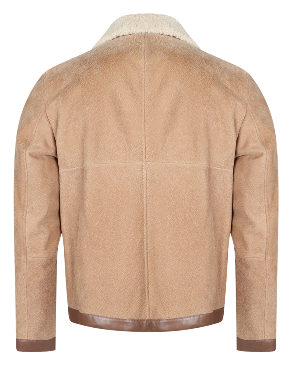 Light Brown Suede Shearling Jacket