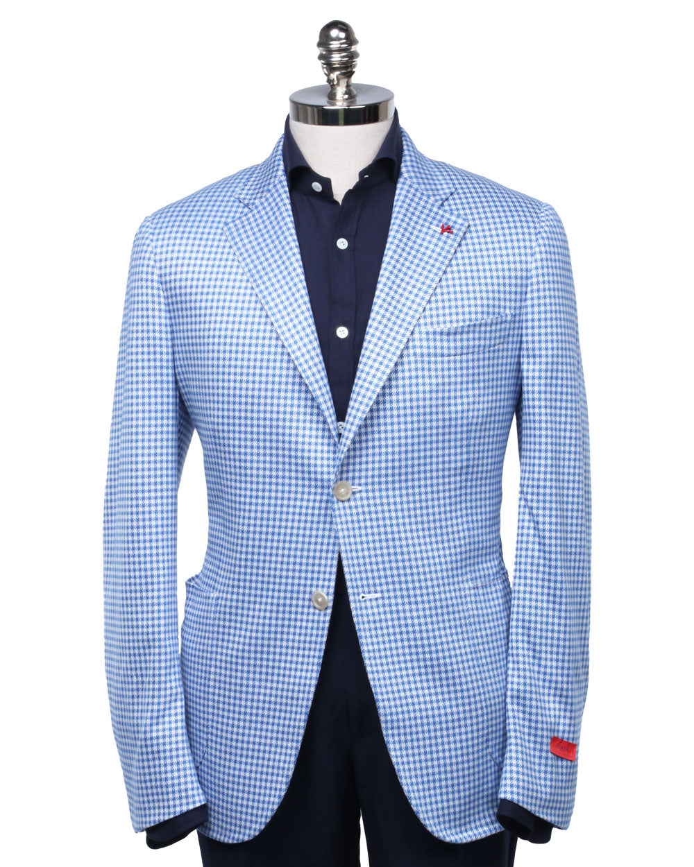 Royal Blue and White Houndstooth Capri Sportcoat