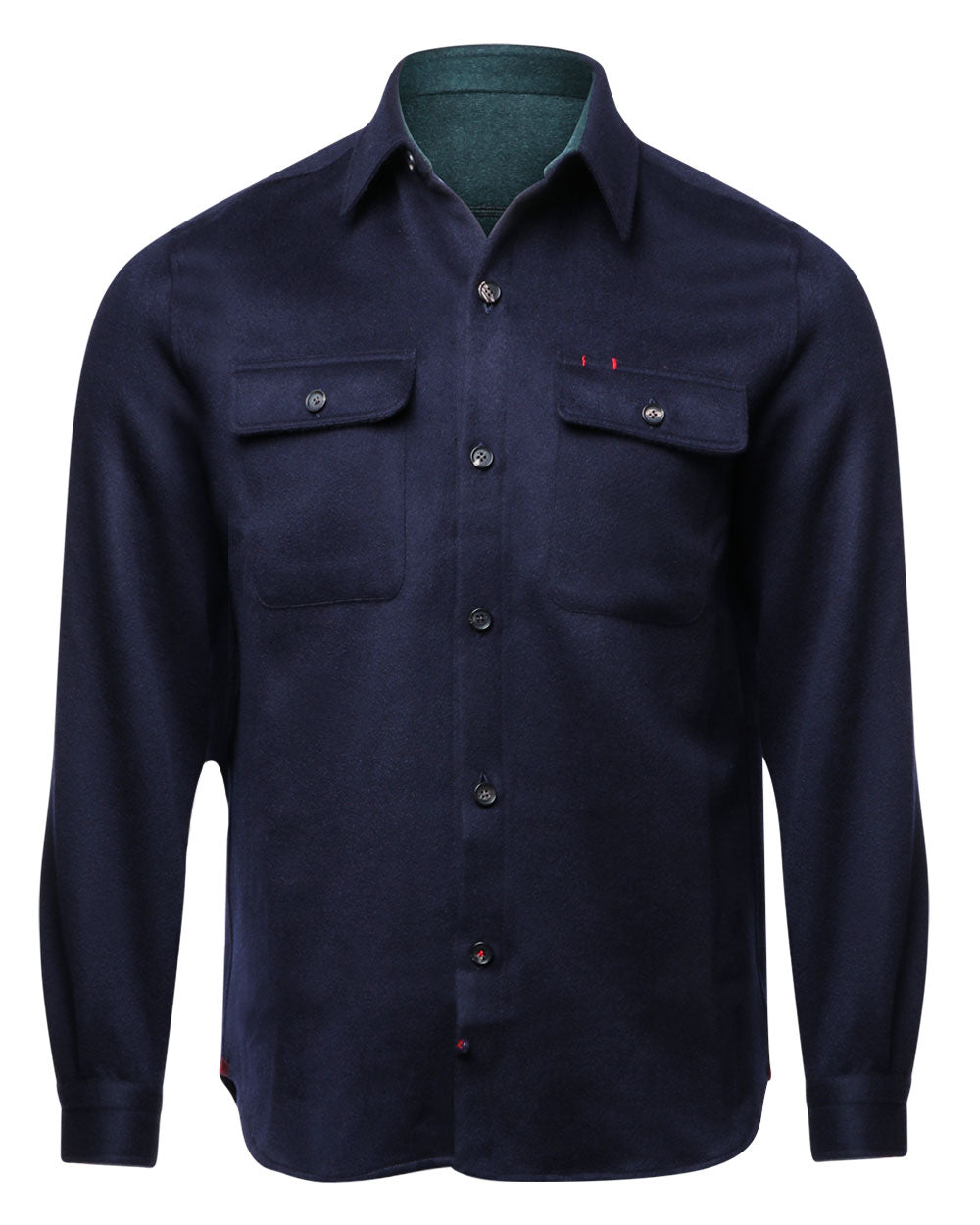 Dark Blue Double Face Overshirt