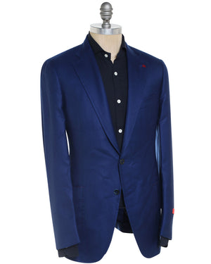 High Blue Cashmere Blend Solid Sportcoat
