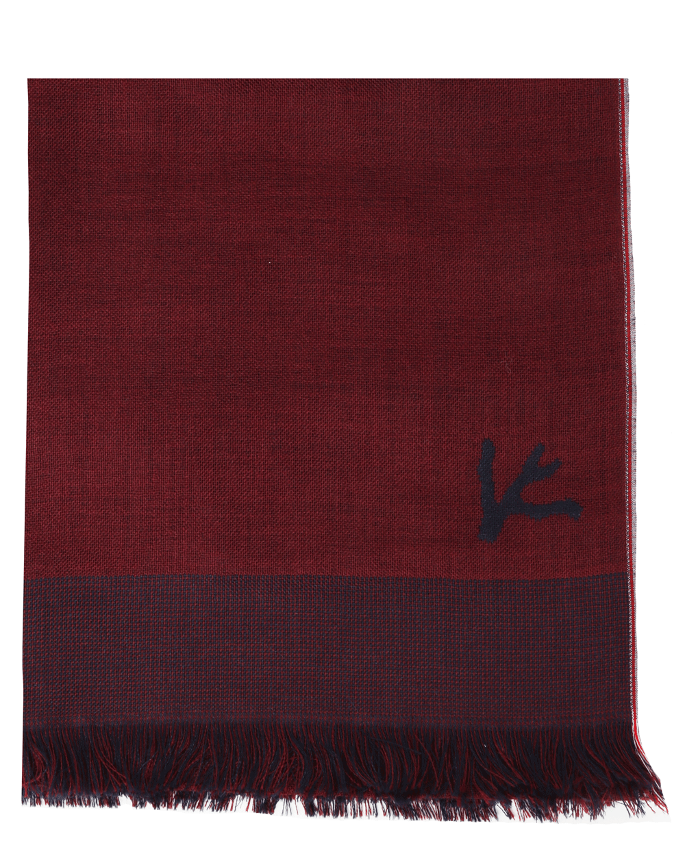 Maroon and Navy Fantasia Scarf