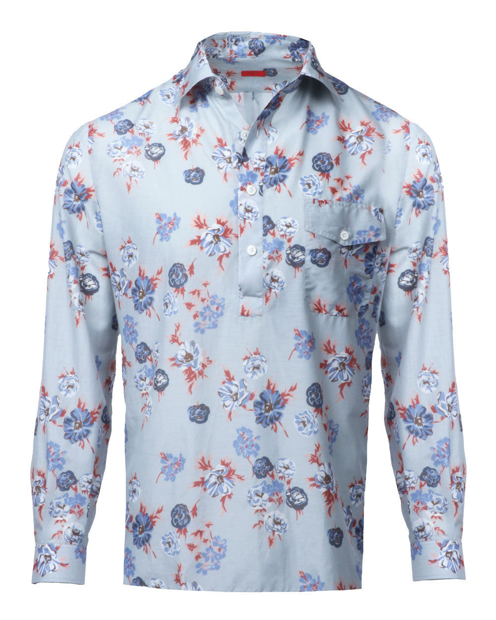 Floral Print Popover Dress Shirt