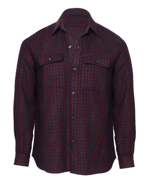 Navy and Maroon Overshirt