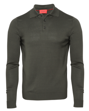 Olive Long Sleeve Polo