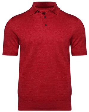 Red Heathered Polo