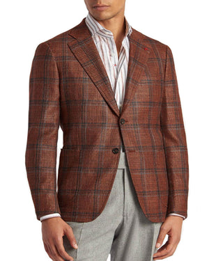 Rust Marechiaro Plaid Sportcoat