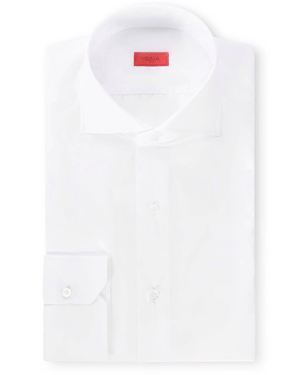 White Cotton Mix Dress Shirt