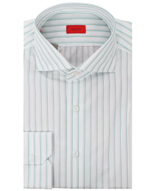 White and Blue Stripe Sportshirt