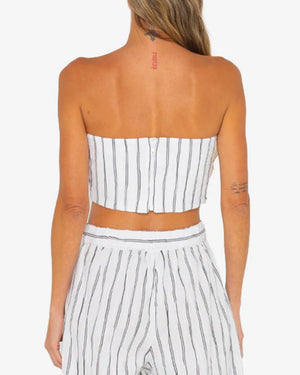 Black and White Stripe Clementine Top