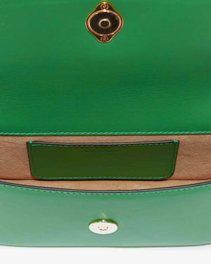 Tonal Chain Baguette Anchor Bag in Bright Green
