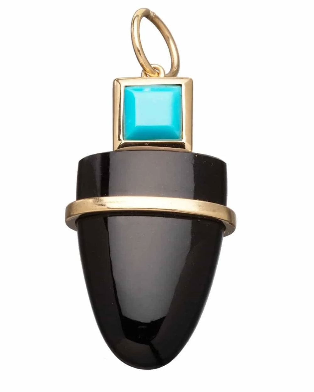 Black Onyx and Turquoise Divina Charm