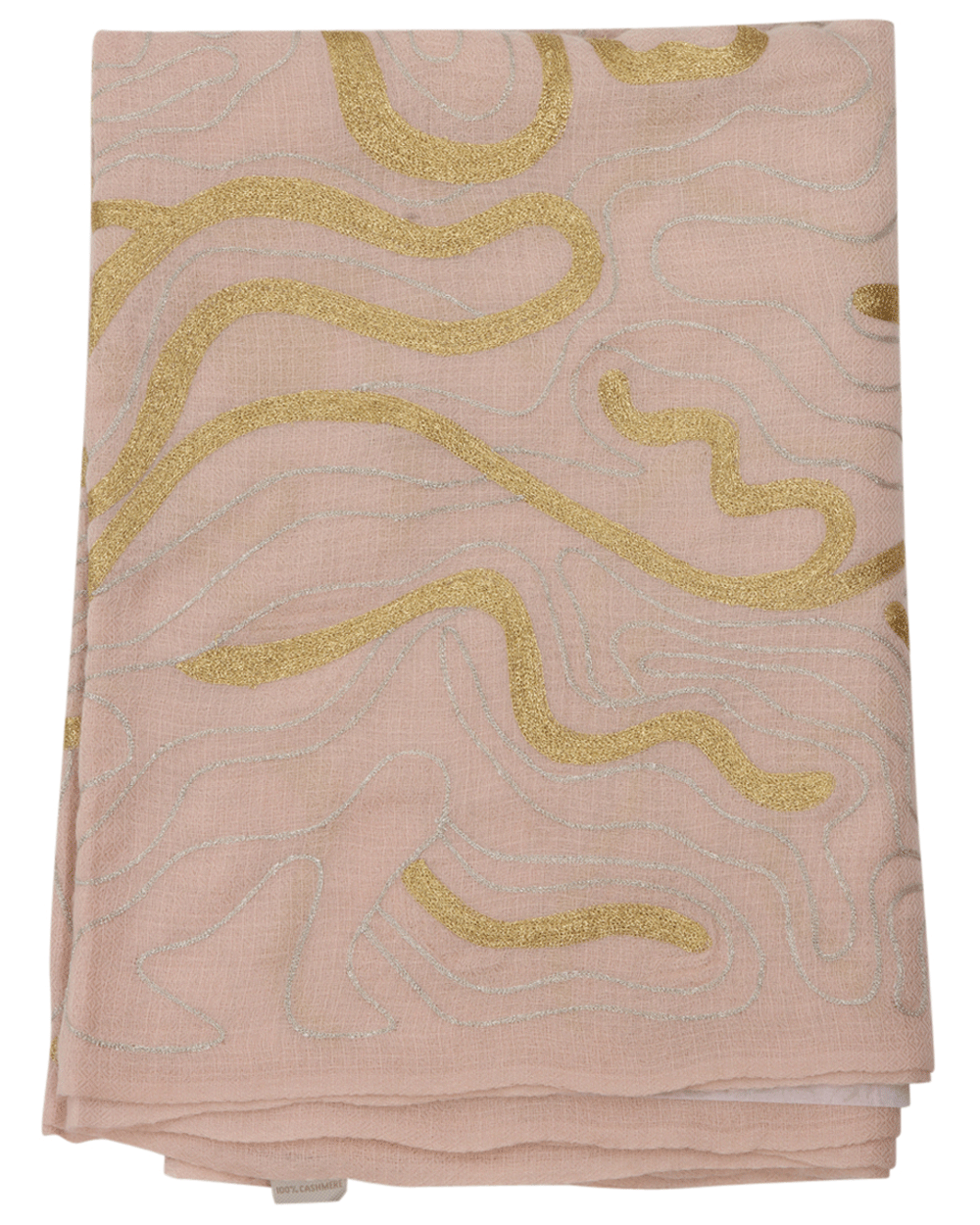 Waves Pink Cashmere Scarf