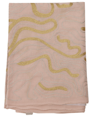 Waves Pink Cashmere Scarf